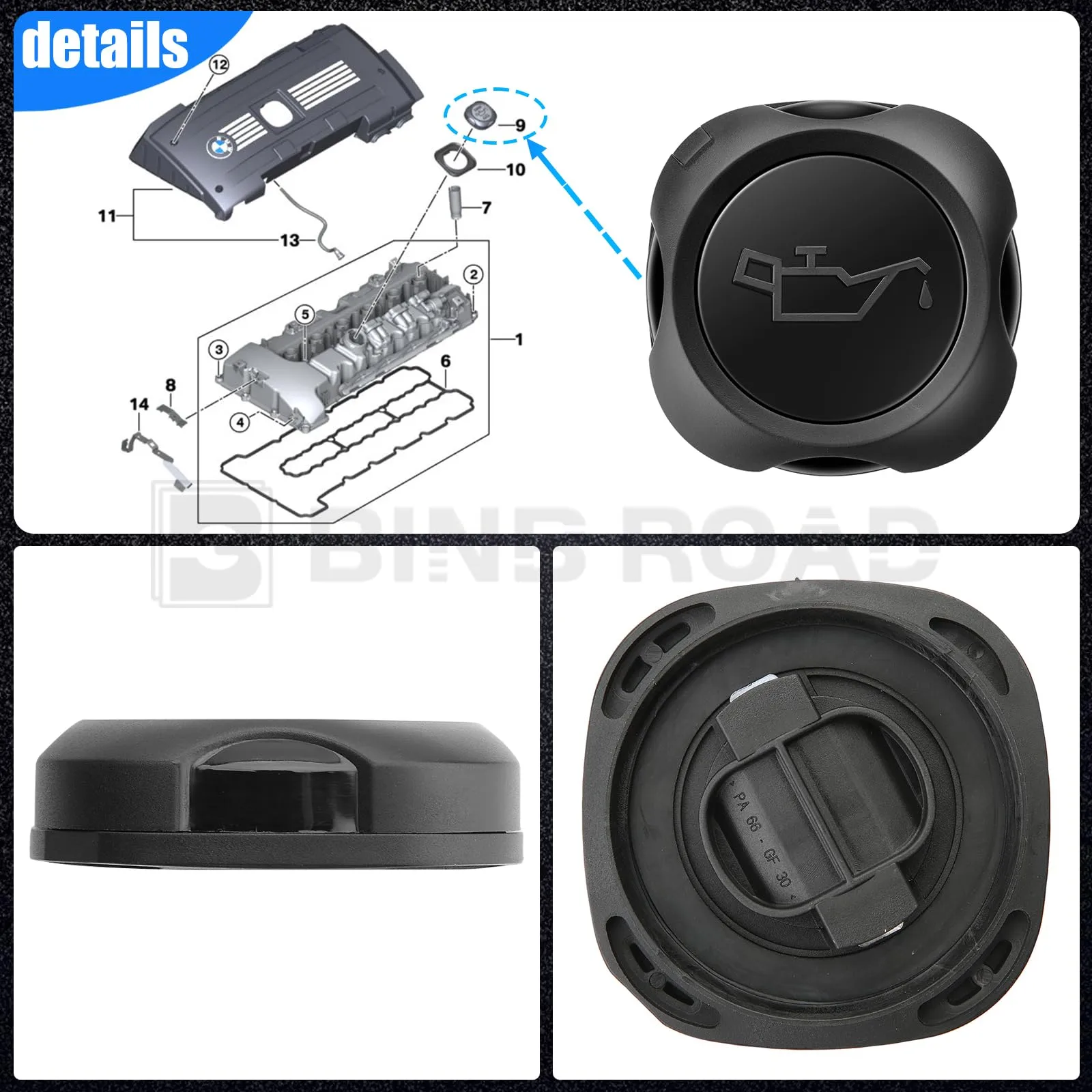 11127560482 Engine Oil Filler Cap - Image 4