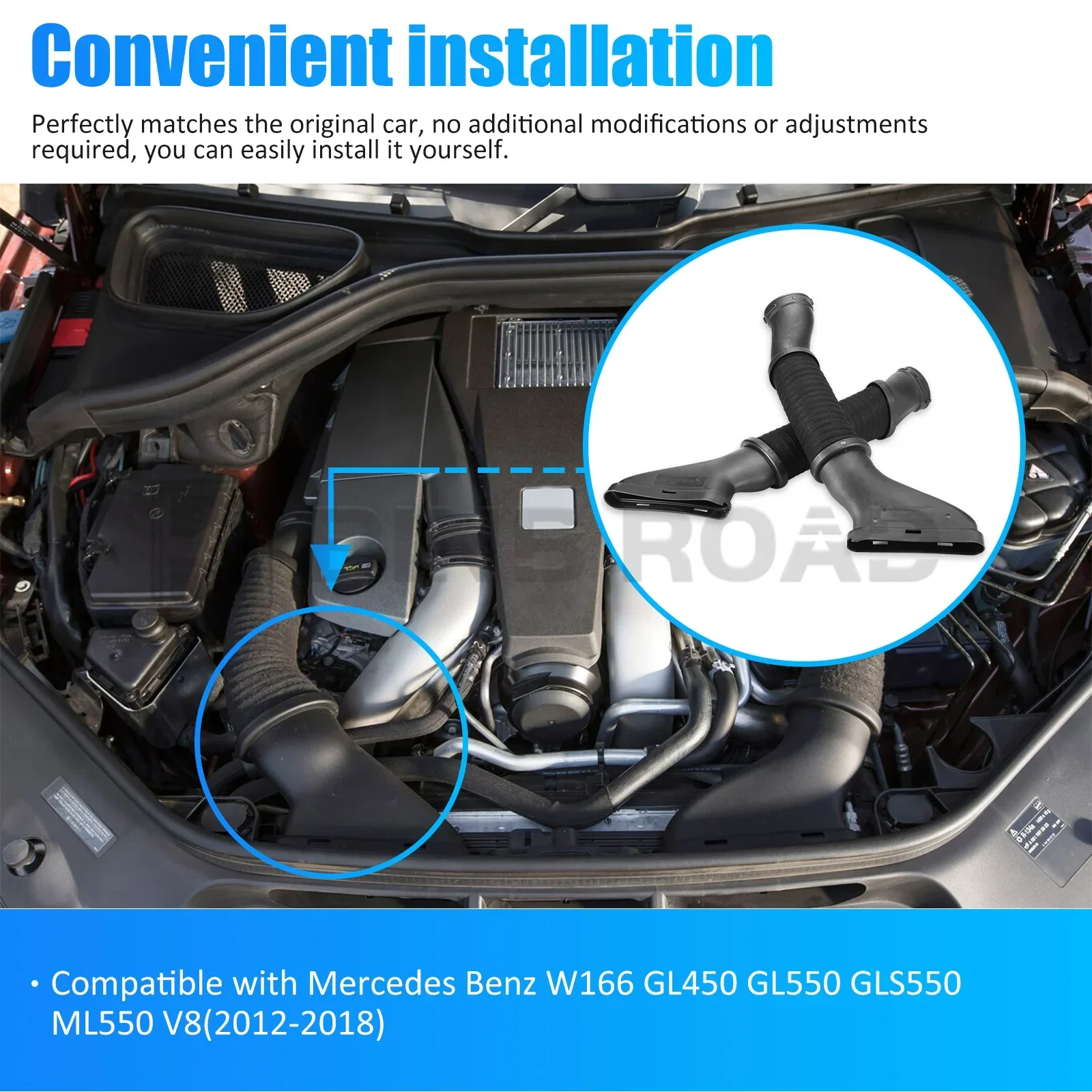 2780902482+2780902582 Air Intake Hose - Image 3